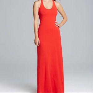 Splendid Red Scoop Neck Maxi Dress